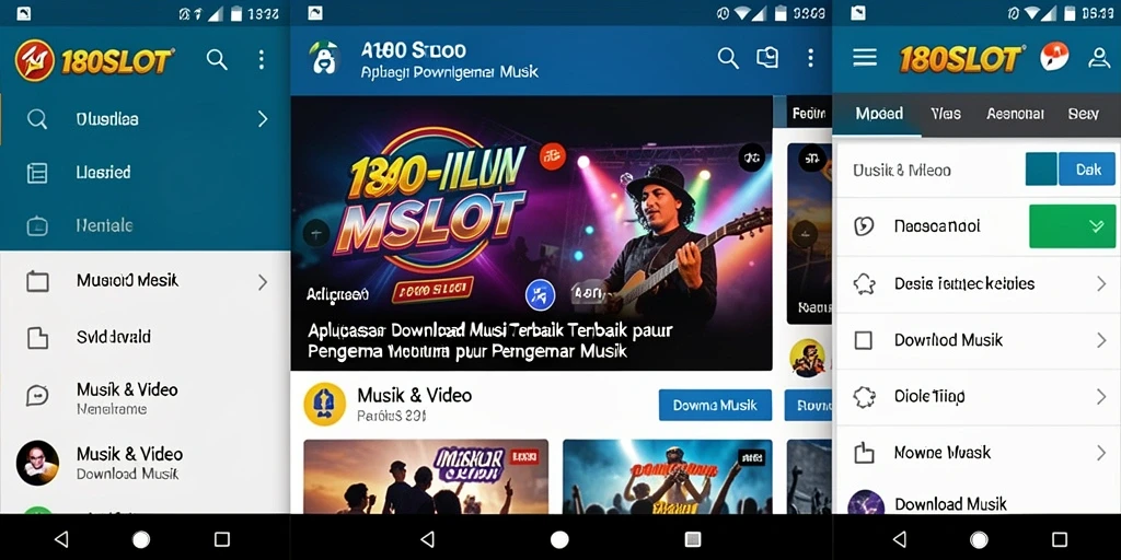 Tampilan antarmuka 180SLOT untuk unduh musik yang sederhana dan efisien.