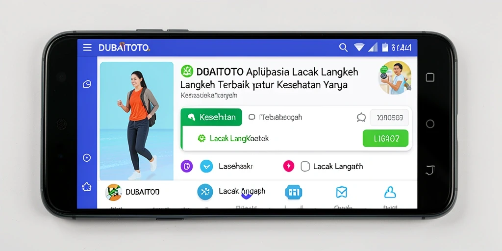 Antarmuka DUBAITOTO yang menarik dengan fitur Lacak Langkah.