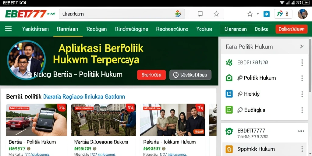 Antarmuka EBET777 yang modern dan informatif