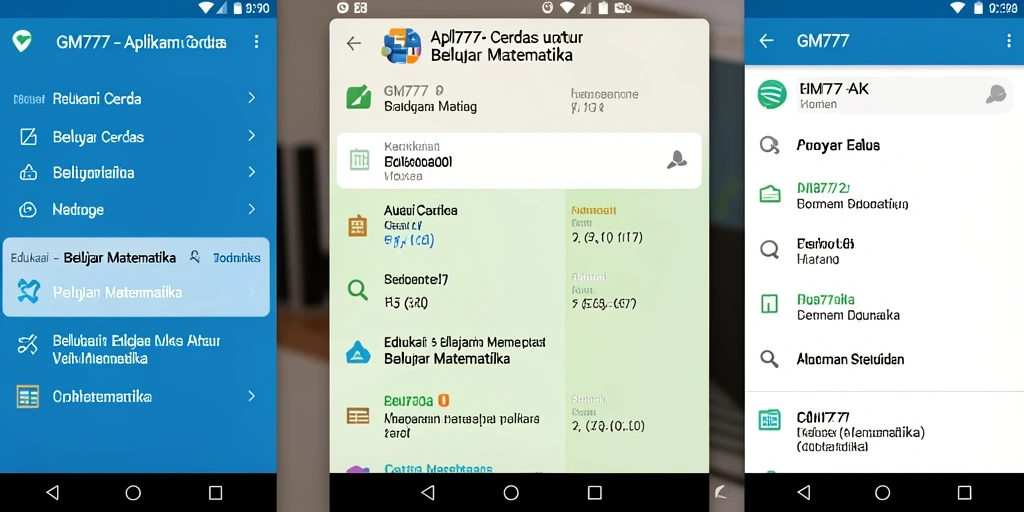 Tampilan antarmuka belajar matematika yang menarik dan interaktif.