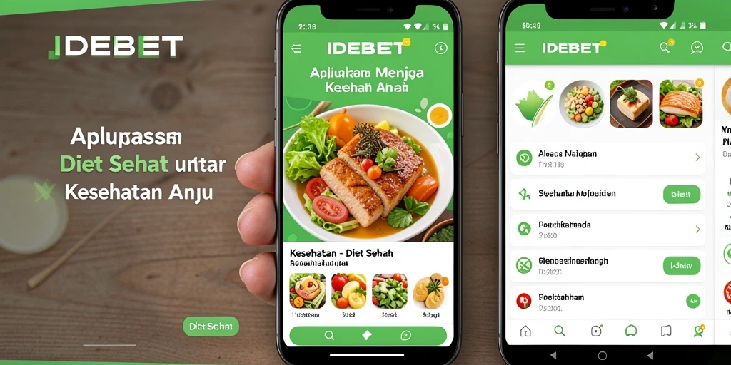 Antarmuka aplikasi IDEBET yang menarik dan fungsional untuk diet sehat.