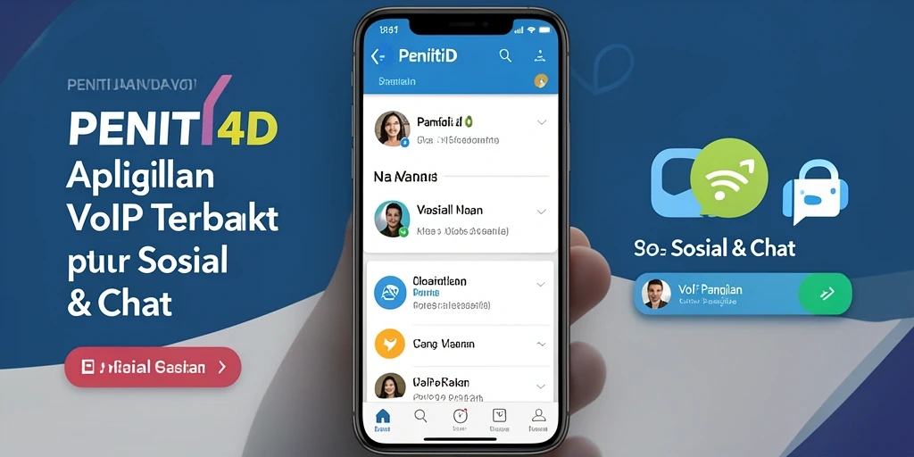 Antarmuka aplikasi PENITI4D dengan fungsi panggilan VoIP yang mudah digunakan.
