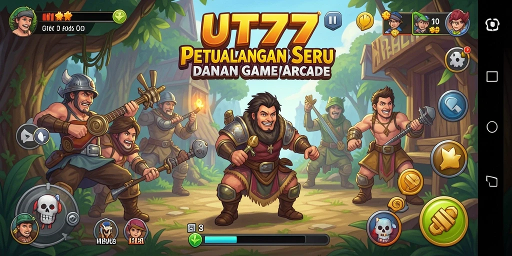 Tampilan antarmuka <strong>UT77</strong> yang menarik dan penuh warna.