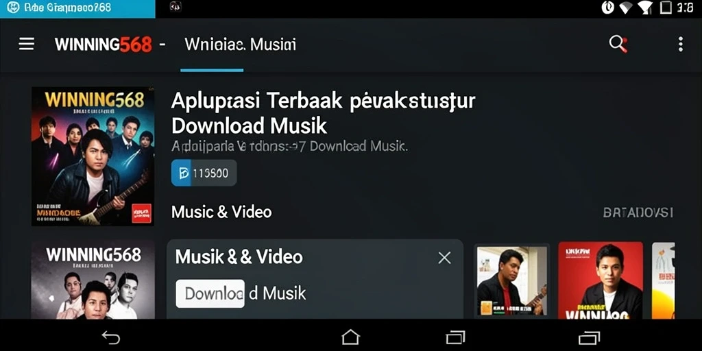 Tampilan antarmuka aplikasi WINNING568 untuk Download Musik yang menarik dan mudah digunakan.